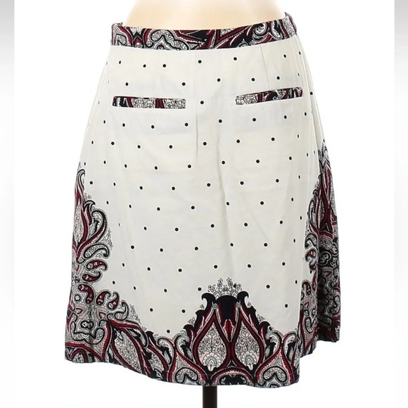 Anthropologie Holding Horses Adele Polka Dot Paisley Skirt Size 6 S Small - Picture 4 of 6